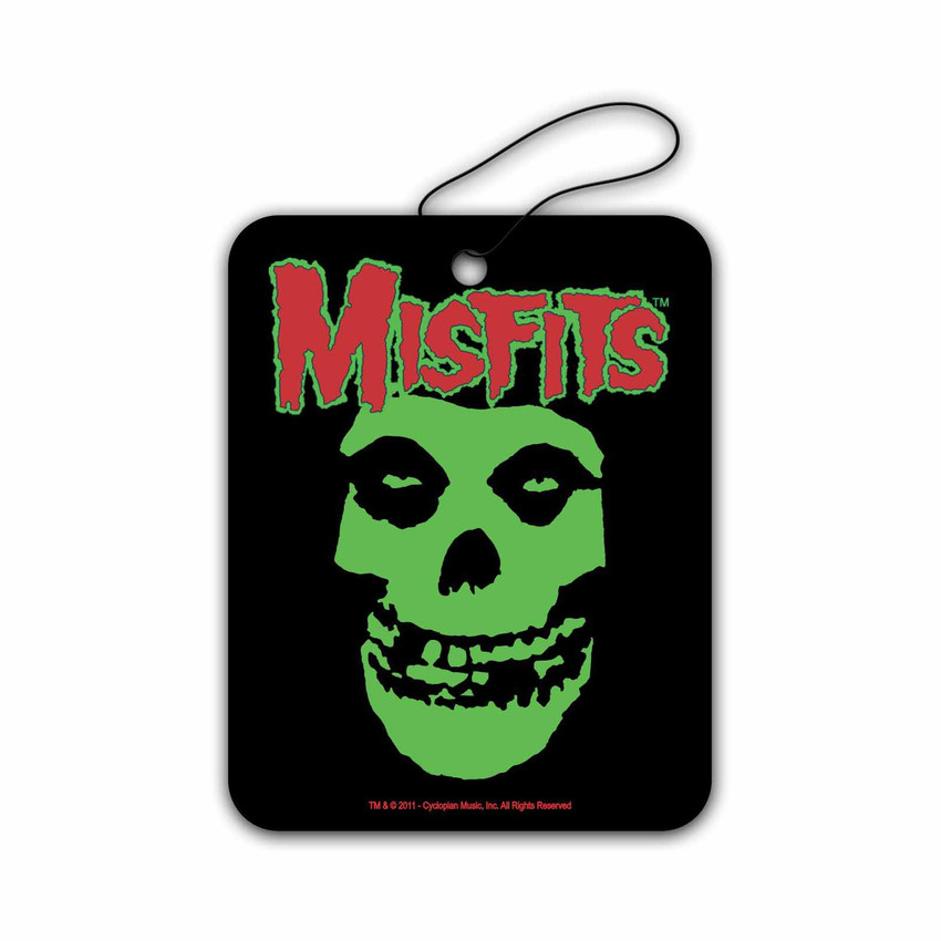 Misfits Green Fiend Skull Road Rage Air Freshener - Black Magic Scent