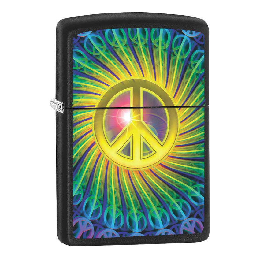 Mo Peace Black Zippo Lighter