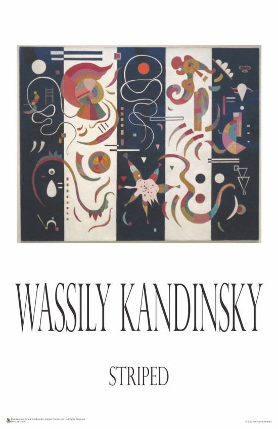 Wassily Kandinsky - Striped Poster 11" x 17"