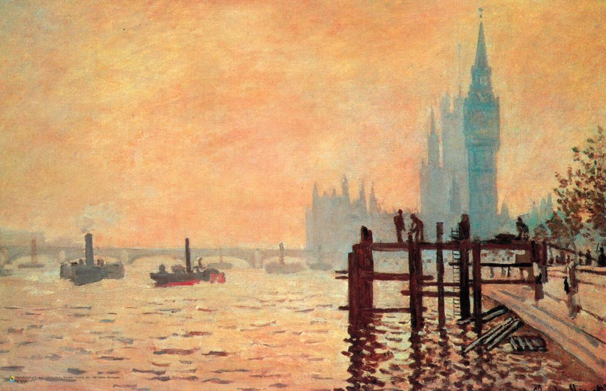 Claude Monet - The Thames and Westminster Poster 17" x 11"