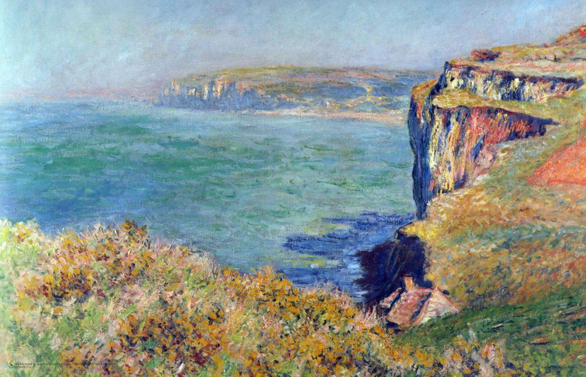 Claude Monet - Cliffs at Varengeville Poster 17" x 11"