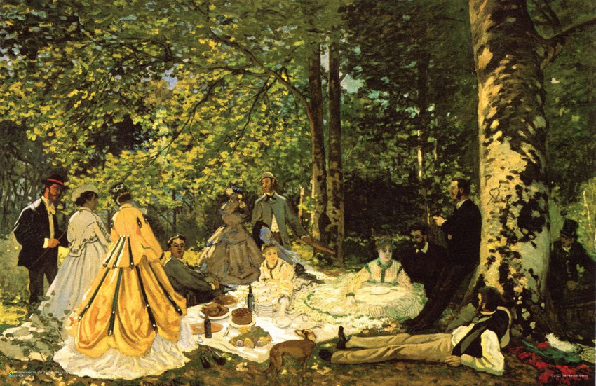 Claude Monet - Dinner on the Grass Poster 17" x 11"