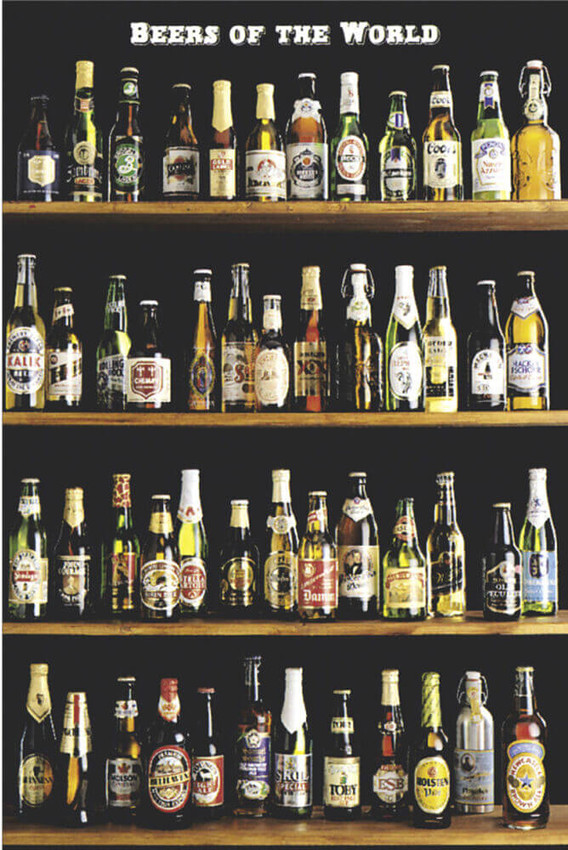Beers of the World Poster 24" x 36"