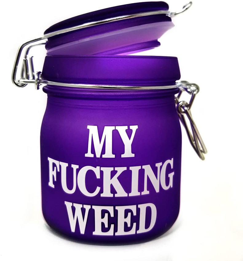 Purple Leaf Galaxy XL Stash Jar - 6 Tall 16oz Capacity - The Blacklight  Zone