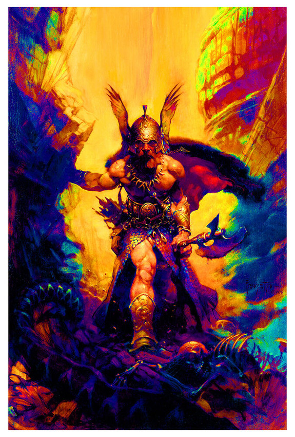 Dark Kingdom by Frank Frazetta - Non-Flocked Blacklight Poster 24