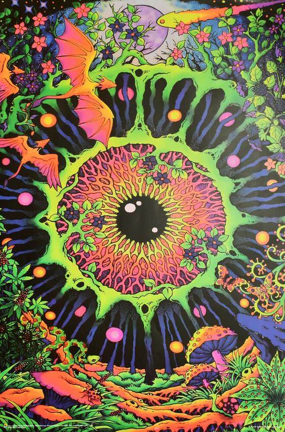 Cosmic Eye by Space Tribe Non-Flocked Blacklight Poster 24" x 36"