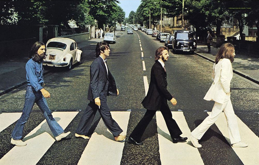 THE BEATLES モザイク風ポスター 89.8*64 Beatles - Abbey Road Fabric Poster - 41