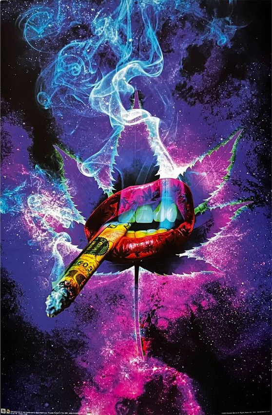 Cosmic High by Daveed Benito Non-Flocked Blacklight Poster - 24