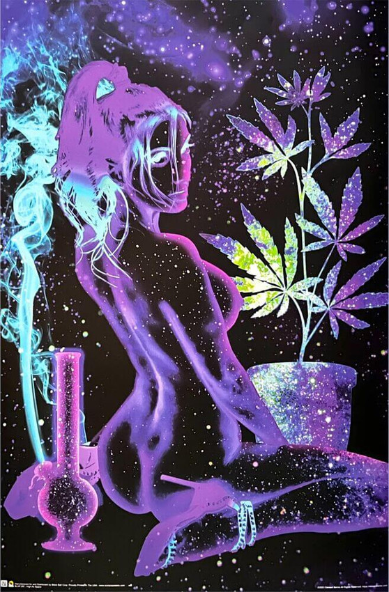 High As Space by Daveed Benito Non-Flocked Blacklight Poster - 24" x 36"