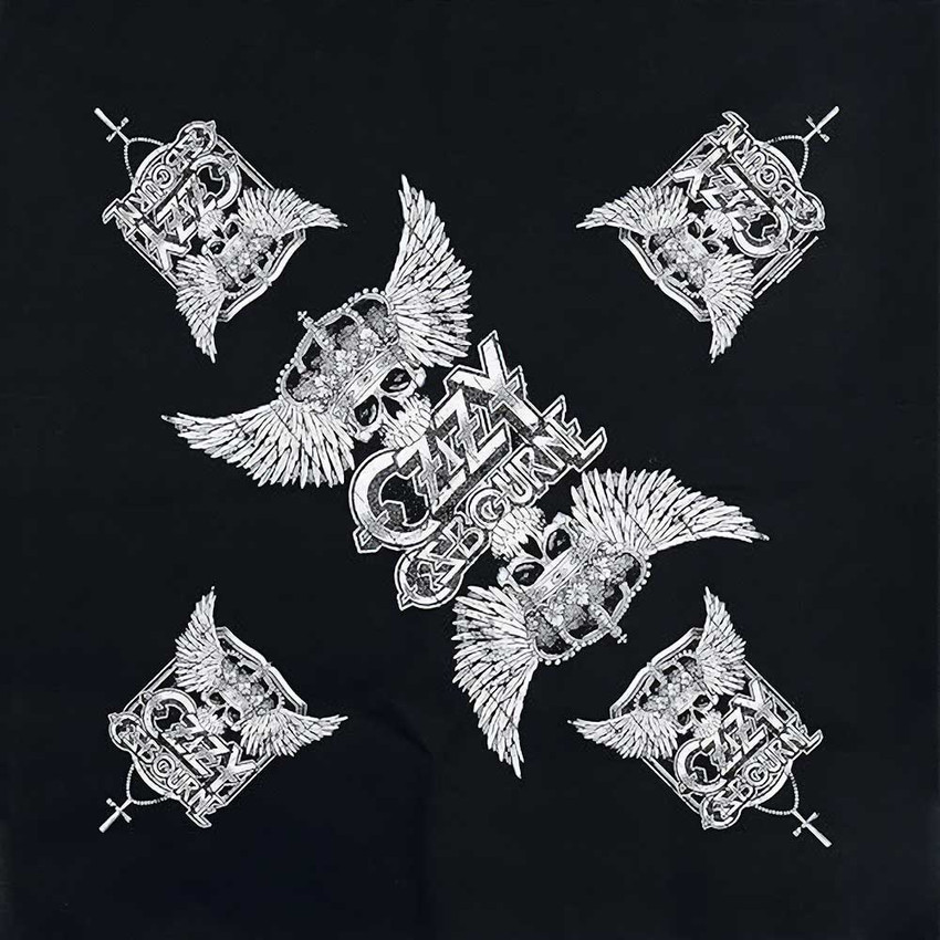 Ozzy Osbourne Skull & Wings Cotton Bandana - 21