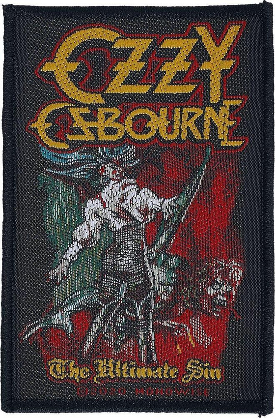 Ozzy Osbourne - The Ultimate Sin - 3" x 4" Printed Woven Patch