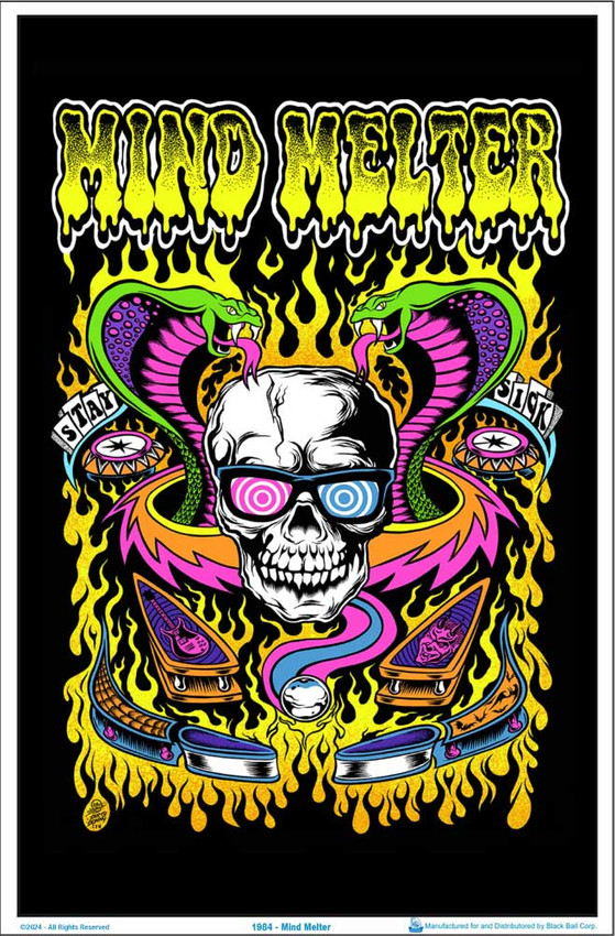 ウルトラRARE!！「DIABORIC ART」ポスターです！！ Mind Melter by Dirty Donny Blacklight Poster 23