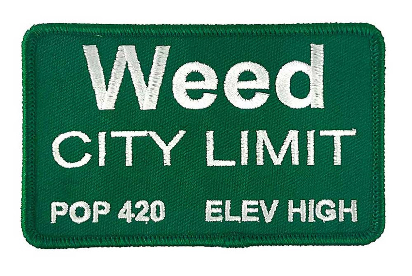 Weed City Limits - Embroidered Patch - 4" x 2.5"
