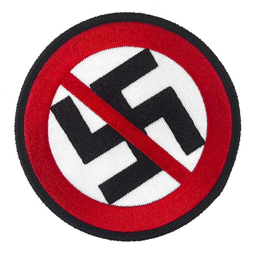 No Nazis - Embroidered Patch - 4" Round
