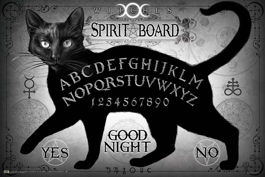 Alchemy England Black Cat Spirit Poster - 36 x 24
