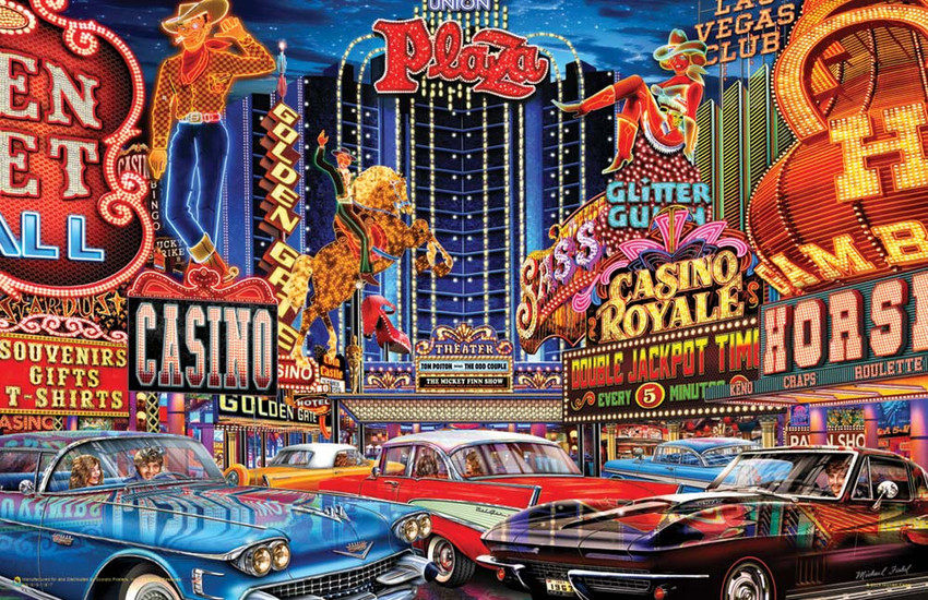 Vintage Vegas by Michael Fishel Mini Poster - 17 x 11 in.