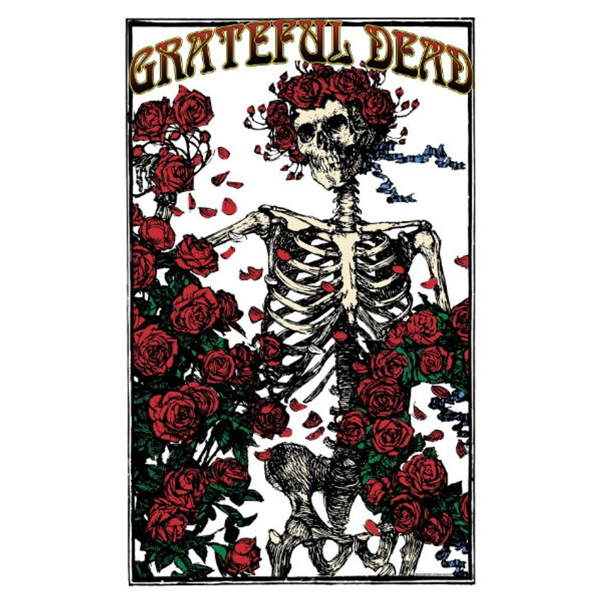 Grateful Dead Skeleton & Roses Textile/Fabric Poster - 28" x 41"