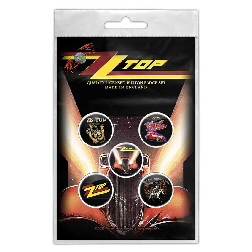 ZZ Top - Eliminator Button Badge Set (Set of 5)