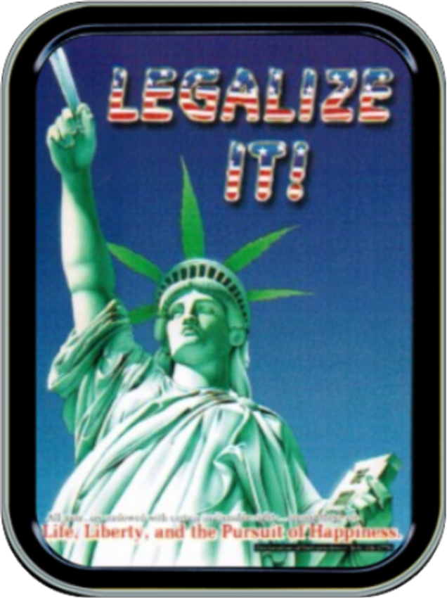 Legalize It - Statue of Liberty Stash Tin Storage Container Image