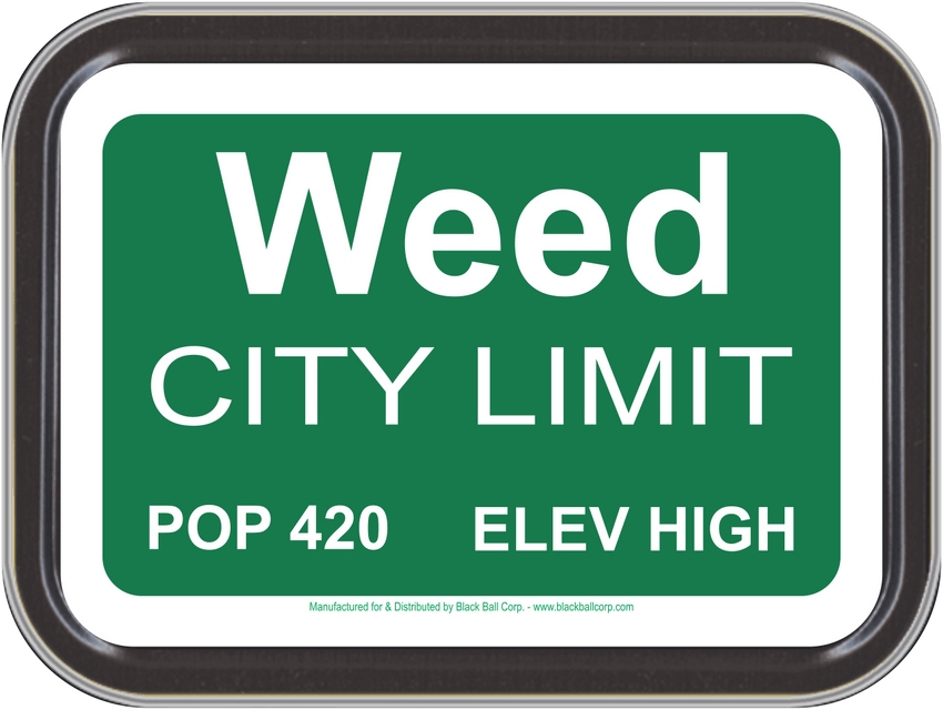 Stash Tins - Weed City Limits Storage Container 4.37" L x 3.5" W x 1" H