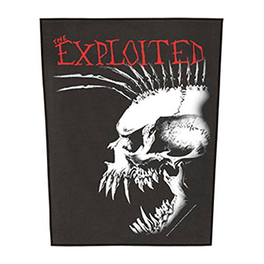 The Exploited Bastard Skull - Woven Back Patch 11.25" x 14" Image