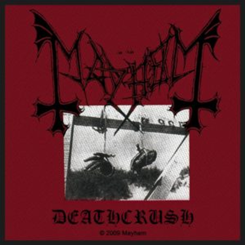 Mayhem Deathcrush - Woven Sew On Patch 4" x 4" Image
