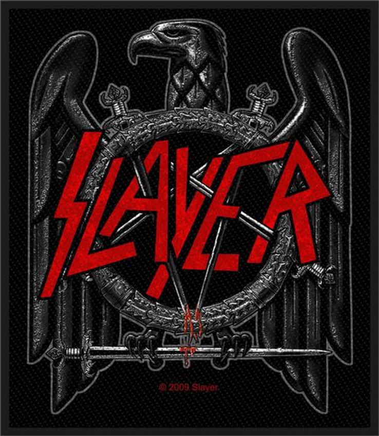 Slayer- Woven Sew On Patch 3.75 x 3.75 