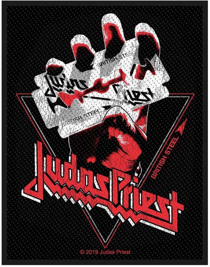 Judas Priest British Steel Vintage Woven Sew On Patch 8cm x