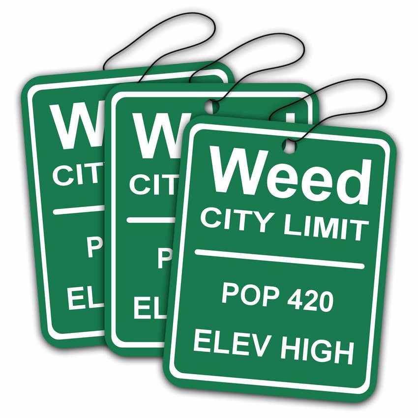 Weed City Limit Road Rage Auto Air Freshener - Black Magic Fragrance - 3 Pack