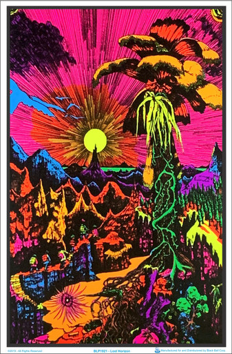 Lost Horizon Flocked Blacklight Poster Print