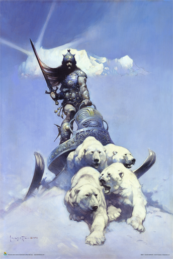 Frank Frazetta 'Barbarian' Fantasy Art Poster - 24x36 Inch Wall Decor - Scorpio Posters