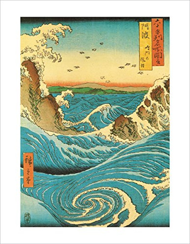 絵画 Neiro Navaro Rapids 1855 by Ando Hiroshige - Art Print/Poster 11x14 inches