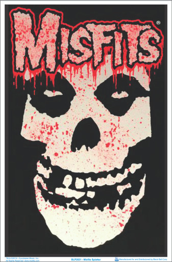 ブラッキー　ポスター Misfits Splatter Blacklight Poster - Flocked