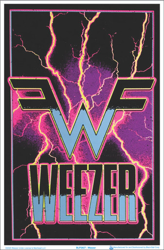 Weezer - Electric Flocked Blacklight Poster 23x35
