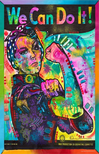 We Can! Posters 3 未使用品 Psychedelic Rosie the Riveter by Dean Russo Mini Poster 11