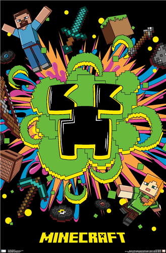 Minecraft Neon Poster - 22.375