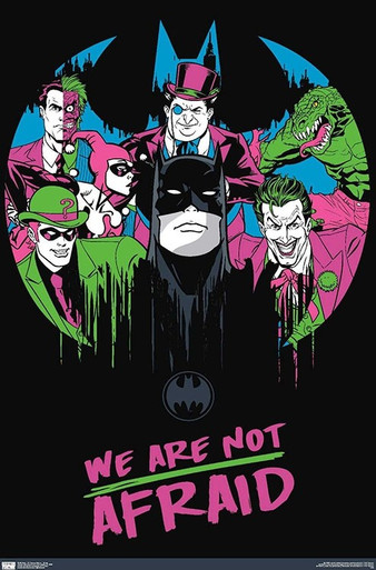 DC コミック　BADMAN ポスター　バッドマンネオンポスター　ブラックライト DC Comics Batman - Afraid Neon Poster - 22.375