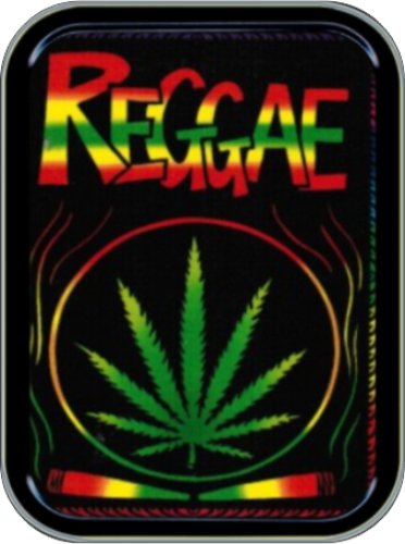 Reggae Leaf Stash Tin Storage Container 4.37