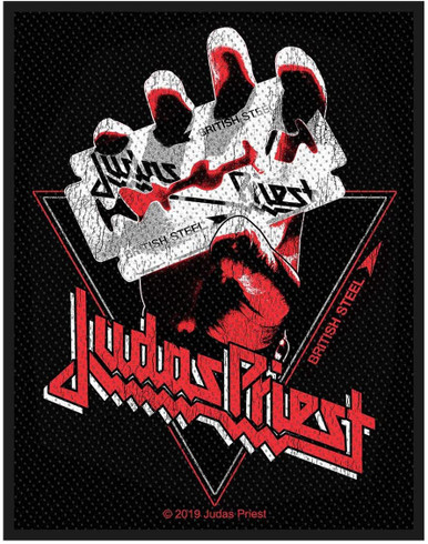 Judas Priest British Steel Vintage Woven Sew On Patch 8cm x