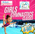 City of Preston Gymnastics Club girls gymnastics classes poster for ages 4 to 14 years. Cartoon girl in leotard performing a balance pose in the gym, with British Gymnastics and club logos, pink starburst background.