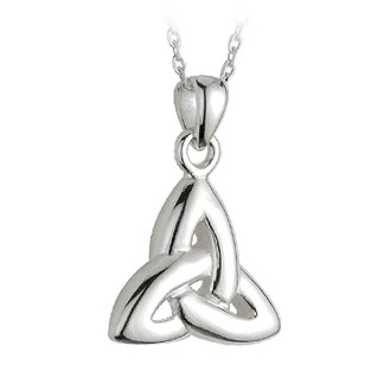 Sterling Silver Double-Sided Trinity Knot Pendant
