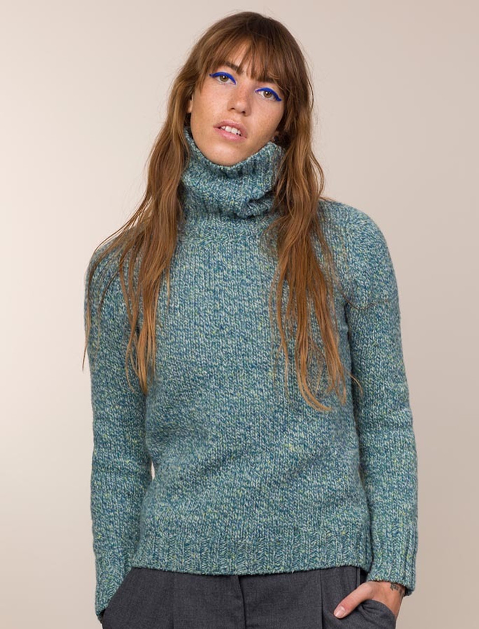 irish roll neck sweater