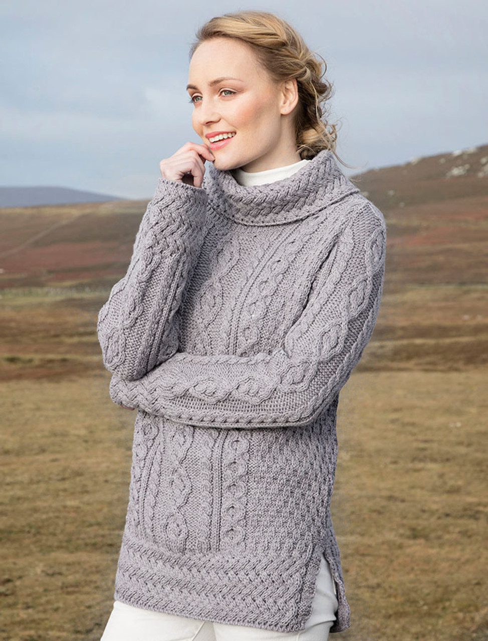 Tunic Sweater, womens tunic sweaters, wool, aran | Glenaran