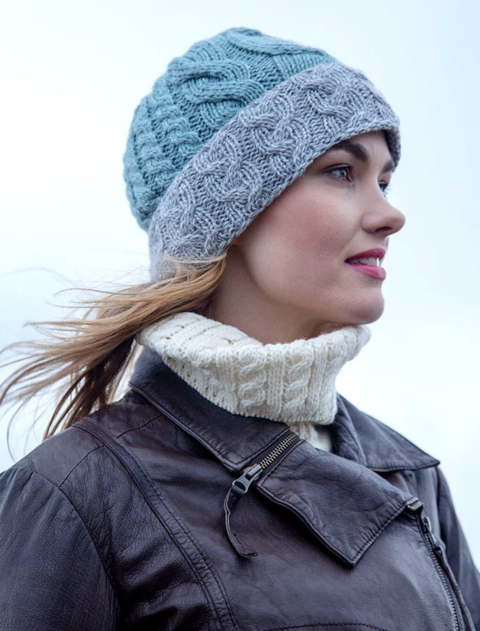 irish cable knit hat