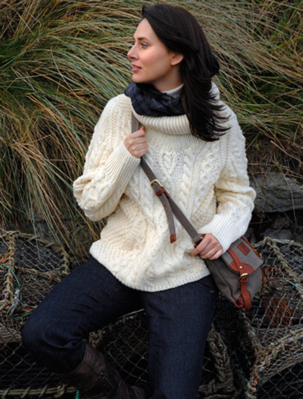 Cowl Neck Sweater with Pockets