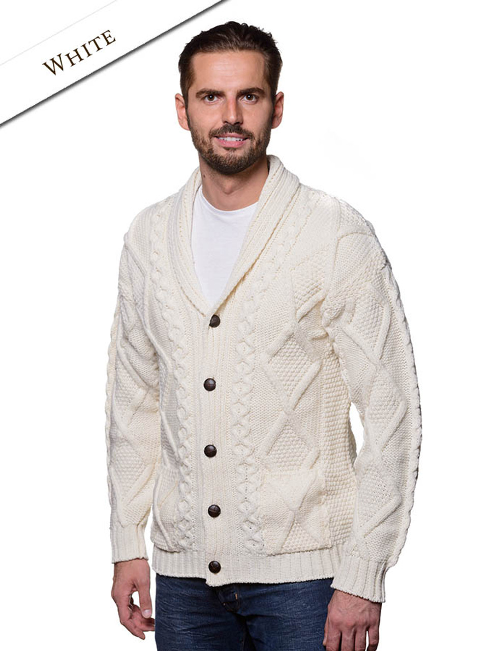 Mens shawl neck cardigan, shawl collar, cardigan | Glenaran