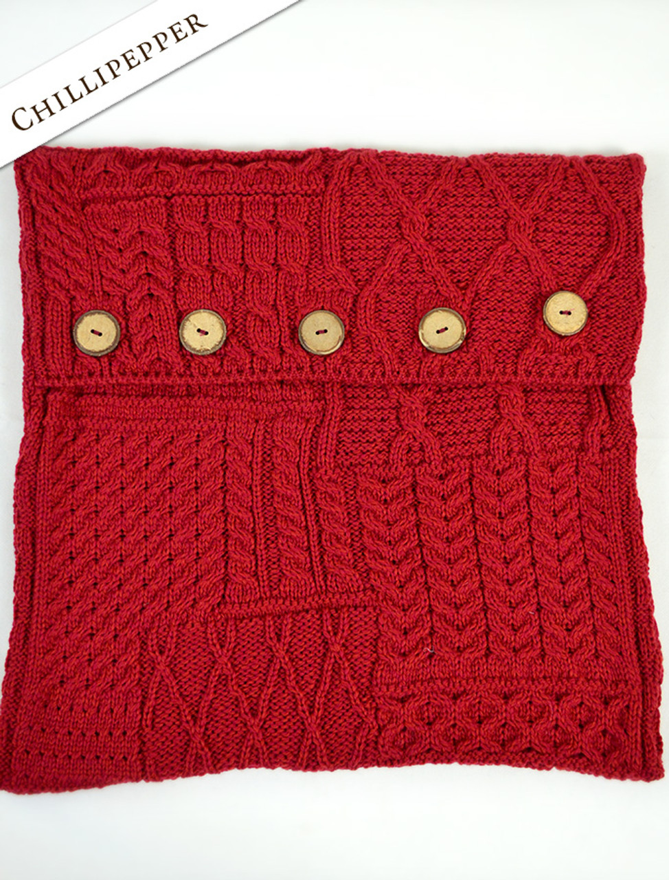 Aran-Knit Cushion Cover