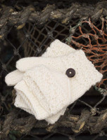 Kids' Fold-Back Aran Mittens