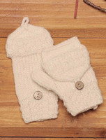 Kids' Fold-Back Aran Mittens