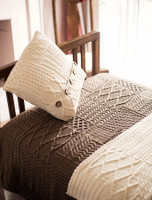 Merino Aran Patchwork Throw